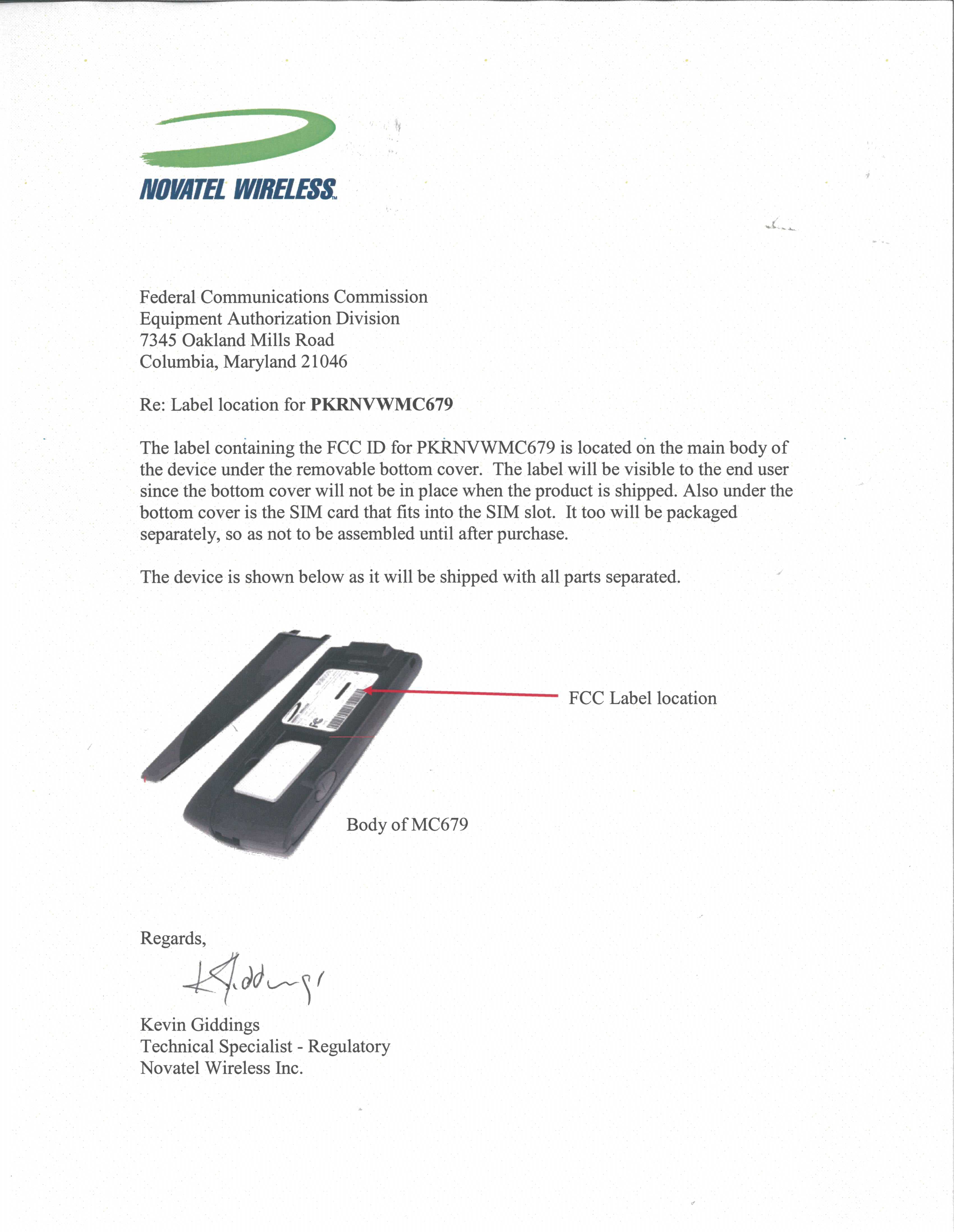 Cellular/ PCS WCDMA/ GSM/ EDGE and AWS/ 700 MHz LTE USB Modem - FCC ID PKRNVWMC679 - Inseego Corp.