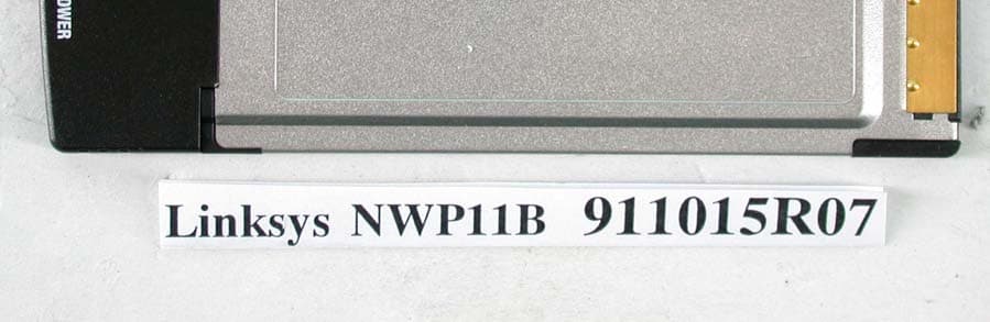 11 Mbps WLAN Cardbus Card - FCC ID PKW-NWP11B - Cisco-Linksys, LLC (2)