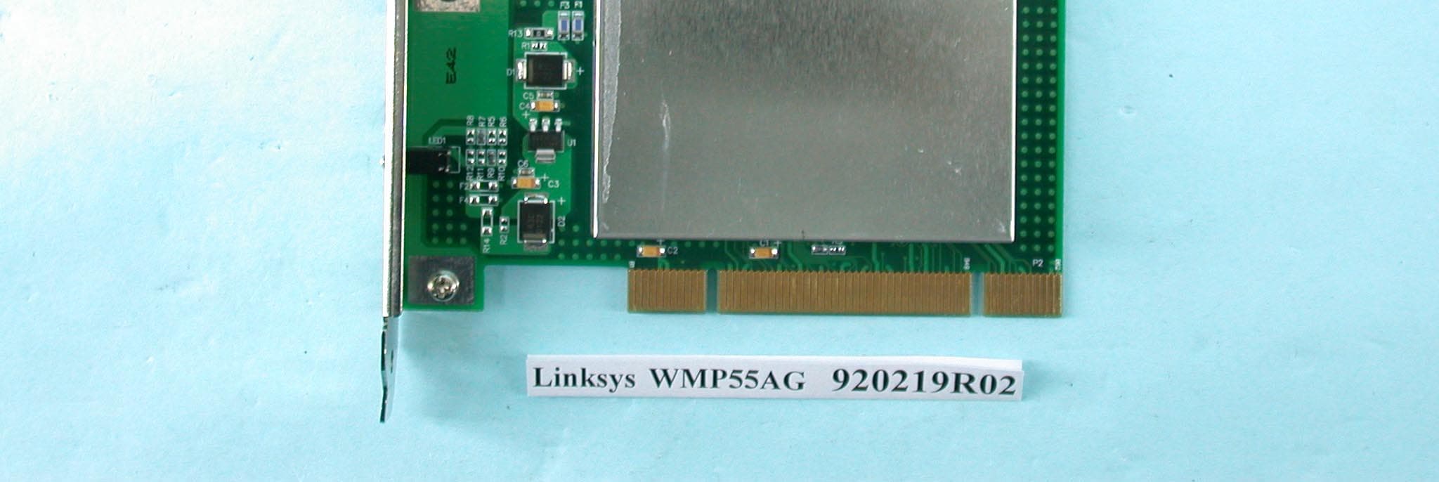 Dual-Band A+G Wireless Network PCI Adapter - FCC ID PKW-WMP55AG - Cisco-Linksys, LLC (3)
