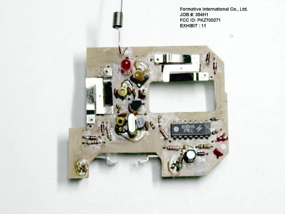 27 MHz R/C Car Transmitter - FCC ID PKZ700271 - Formative International Co., Ltd.