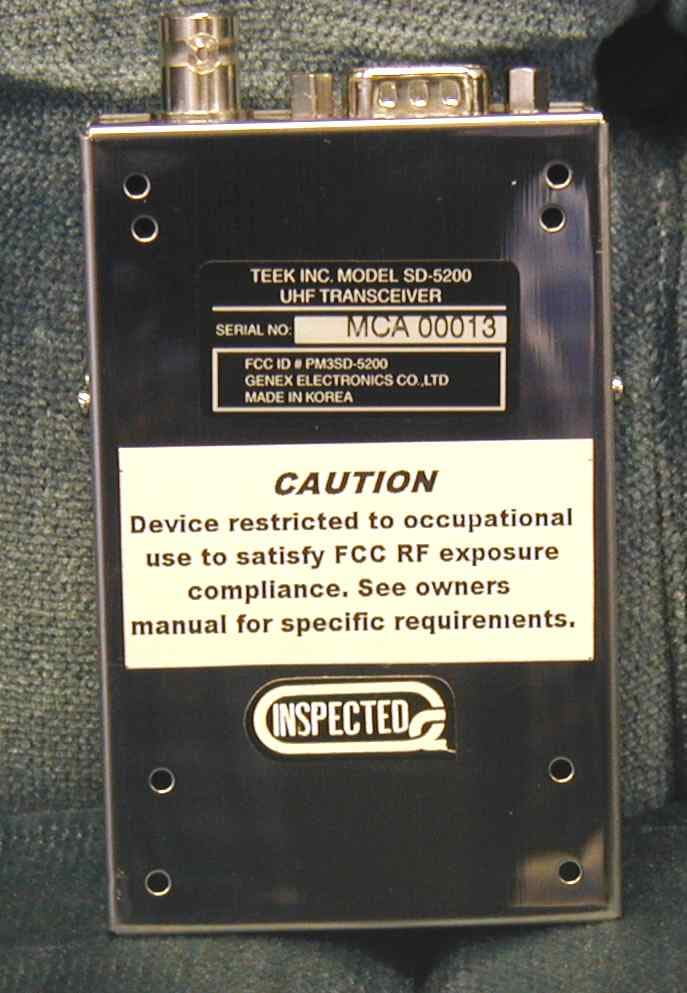 RF Data Radio Transceiver - FCC ID PM3SD5200 - Genex Telecom Co., Ltd.
