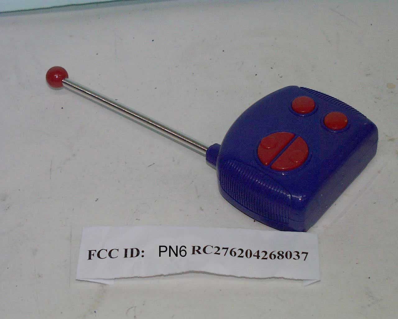 Remote Controlled Toy Car - FCC ID PN6RC276204268037 - Maison Joseph Battat Ltd.