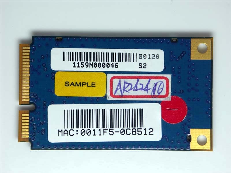 PCI Express 802.11 b/g Transceiver - FCC ID PPD-AR5BXB61 - Qualcomm Atheros, Inc. (2)