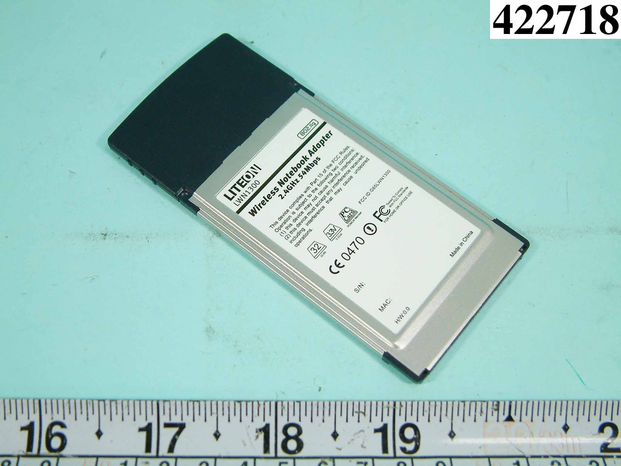 PCMCIA Wireless LAN Card - FCC ID PPQ-WN1301P - LITE-ON TECHNOLOGY CORP. (2)
