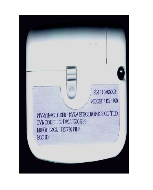 Pager Receiver - FCC ID PSUKB701 - KAYA ELECTRONICS CO., LTD.