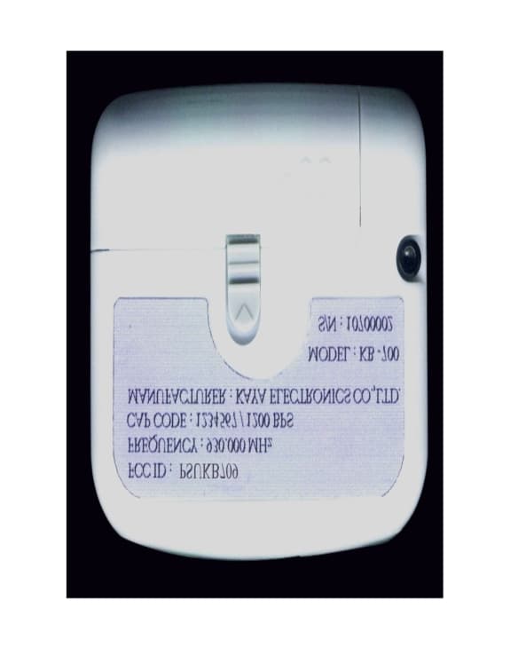 Pager Receiver - FCC ID PSUKB709 - KAYA ELECTRONICS CO., LTD. (1)