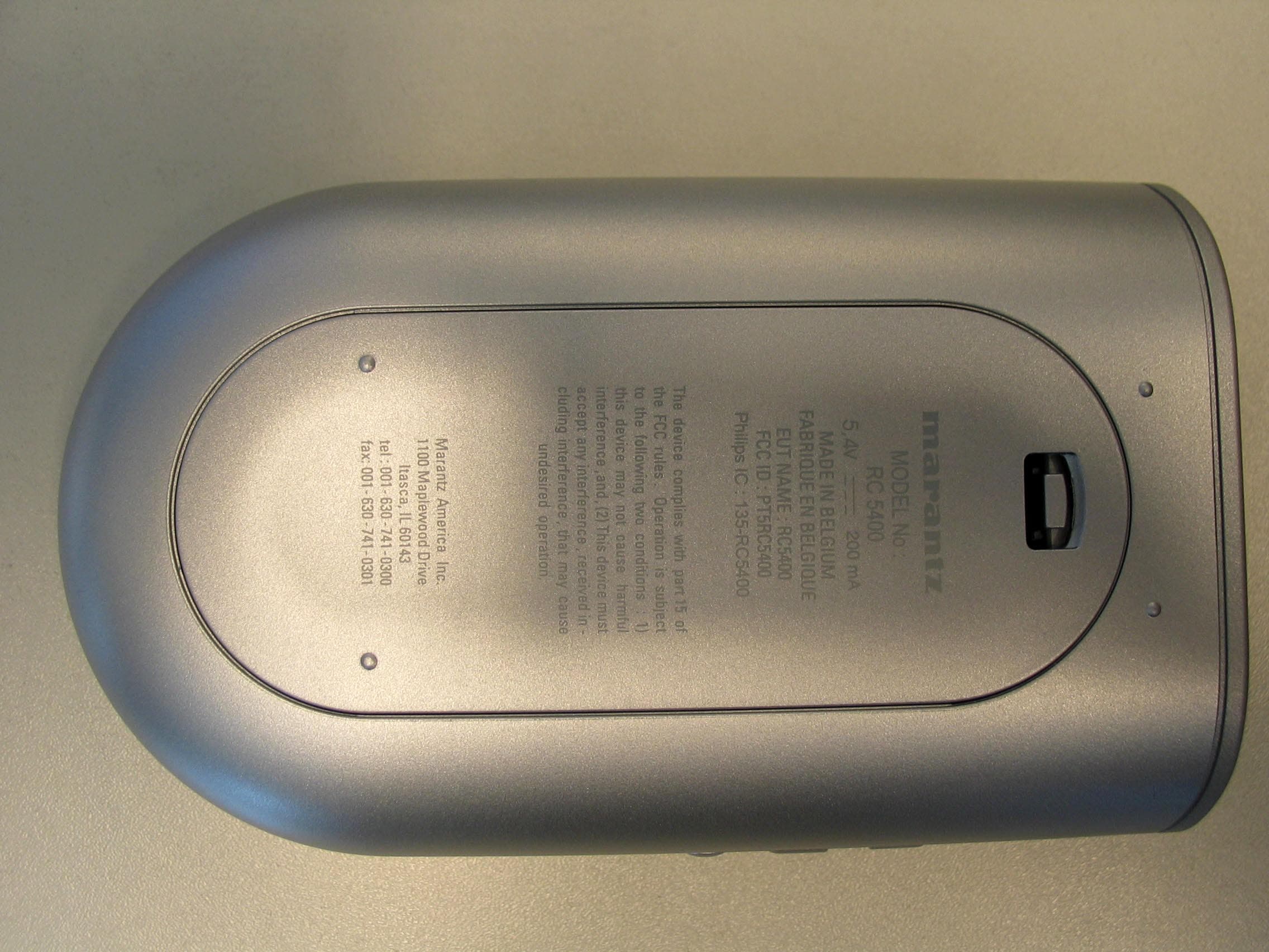 Touch Screen Remote Control - FCC ID PT5RC5400 - Philips Consumer Lifestyle
