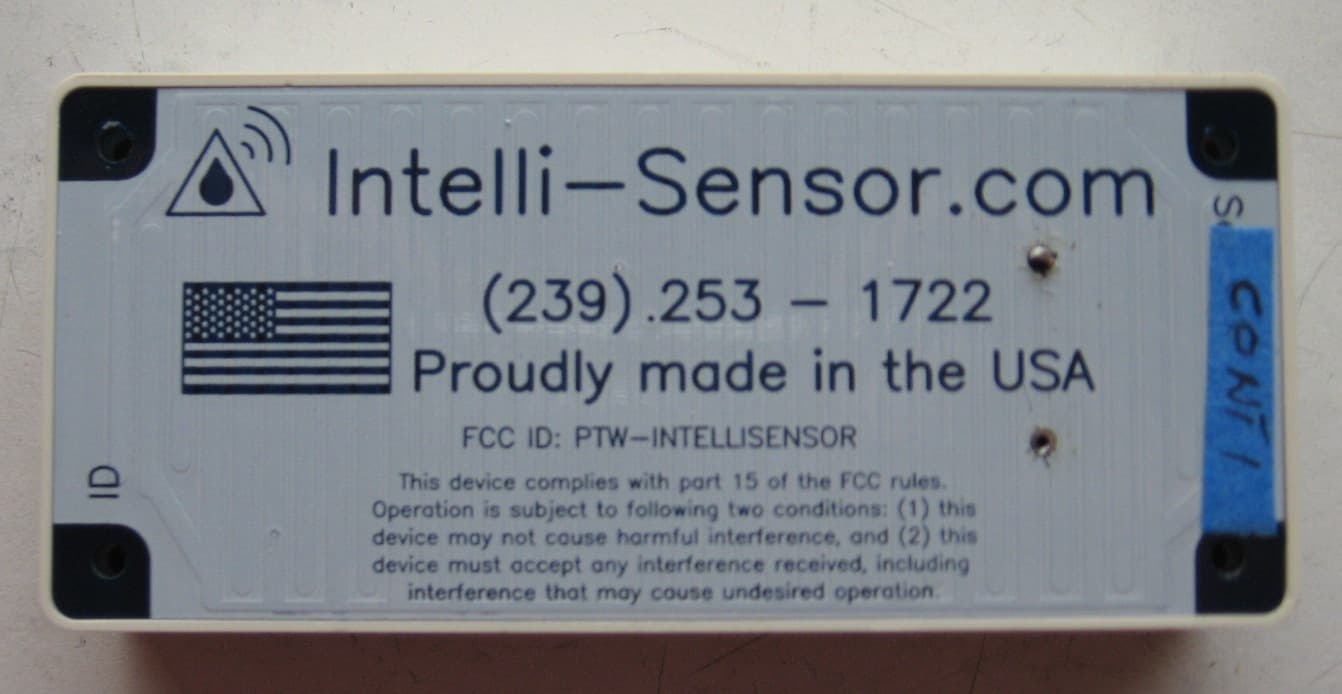Water Detector Transmitter - FCC ID PTW-INTELLISENSOR - Noah Technologies Inc