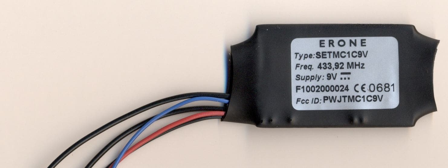 Part 15 Security / Remote Control Transmitter - FCC ID PWJTMC1C9V - CDVI WIRELESS S.P.A.