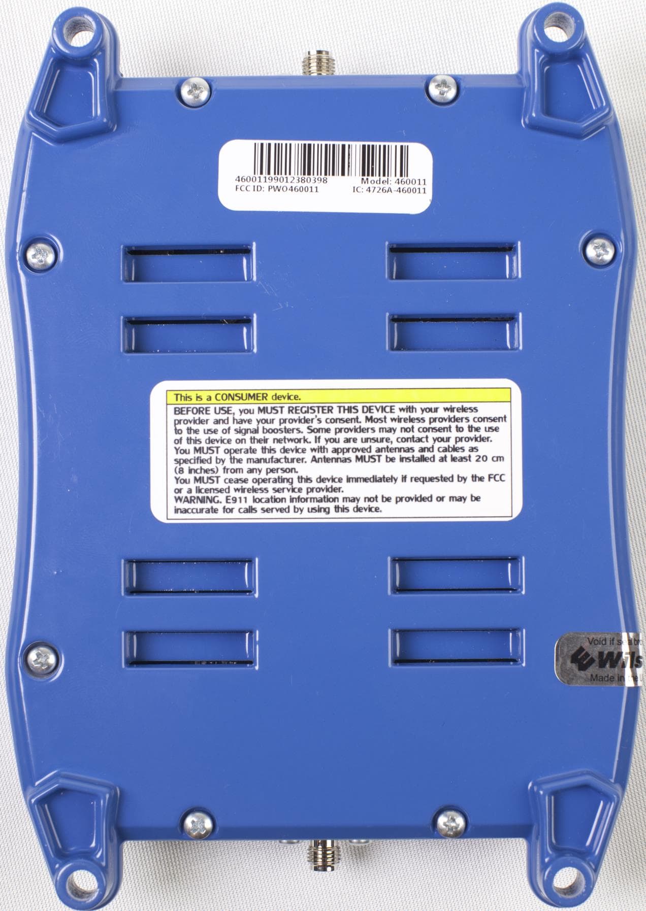 Dual Band Signal Booster - FCC ID PWO460011 - Wilson Electronics, LLC