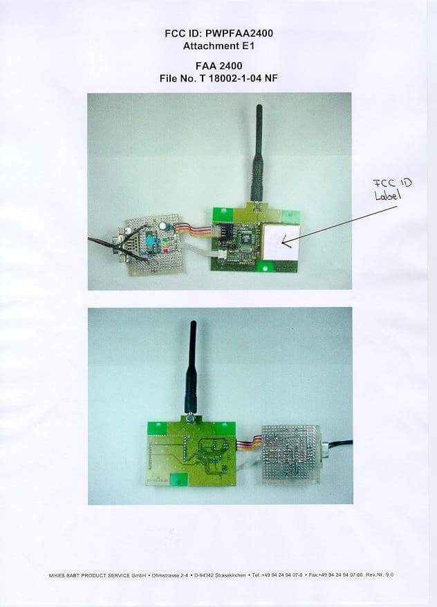 RF Transceiver Module - FCC ID PWPFAA2400 - Beissbarth GmbH (2)