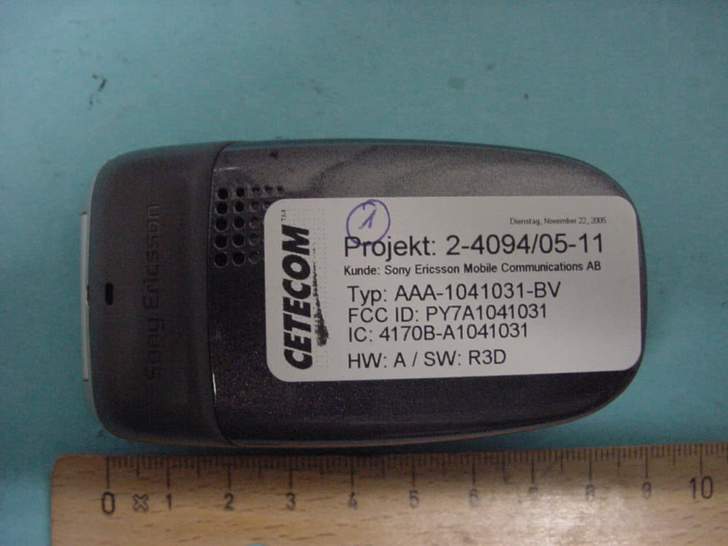 GSM 850/1900 Mobile Phone - FCC ID PY7A1041031 - Sony Corporation (2)