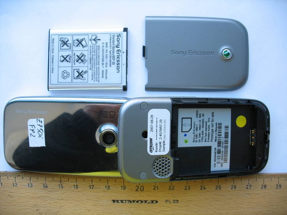 GSM/GPRS/EDGE/ WCDMA/HSDPA Mobile Phone with BT - FCC ID PY7A3252022 - Sony Corporation