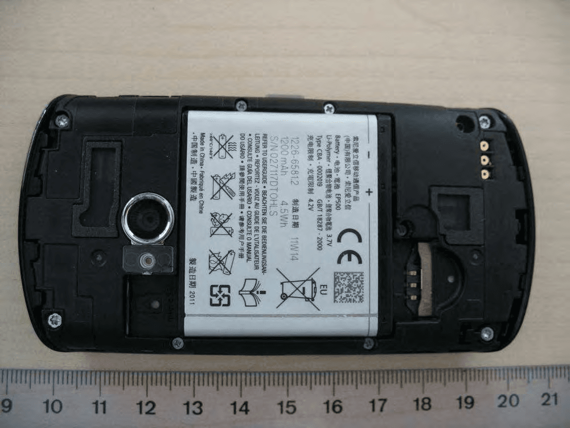 Mobile phone with Bluetooth, WLAN 802.11bgn, GPS/A-GPS, ANT+ and FM Rx - FCC ID PY7A3880123 - Sony Corporation (4)