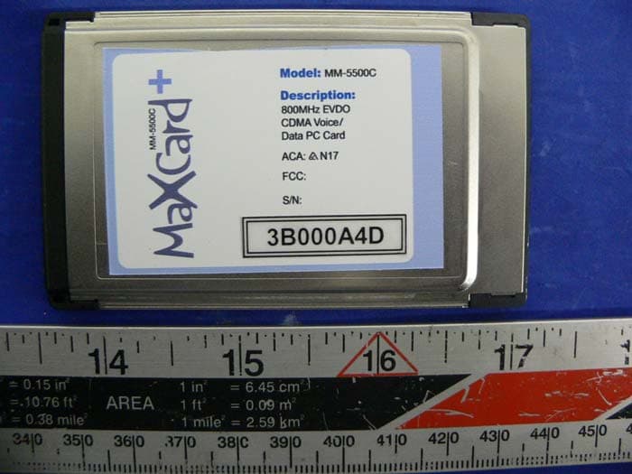 800 MHz CDMA PCMCIA Card - FCC ID Q2FMM-5500C - Maxon Electronics Australia Pty. Ltd. (4)