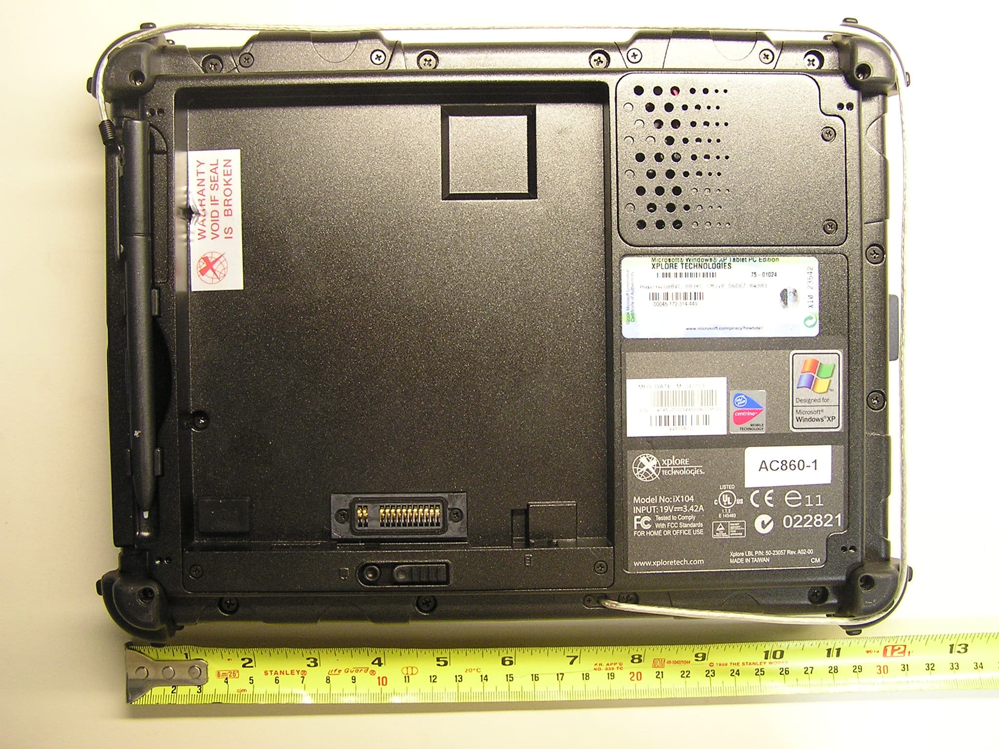 Tablet PC with WLAN/GSM/EGPRS/WCDMA/BT transmitter - FCC ID Q2GIX104-148 - Xplore Technologies Corp. (3)