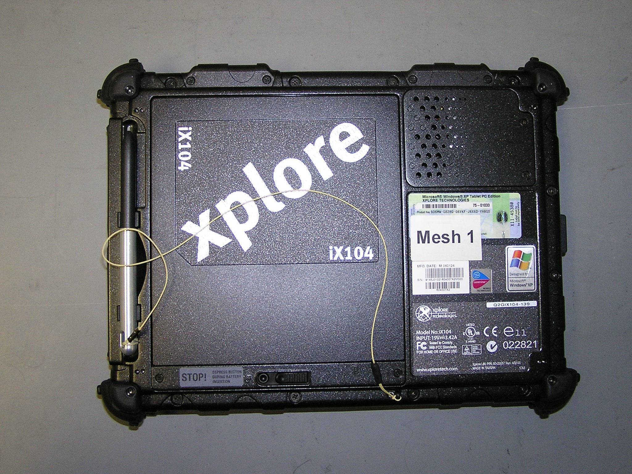 Tablet PC with wireless transmitter - FCC ID Q2GIX104-149 - Xplore Technologies Corp.