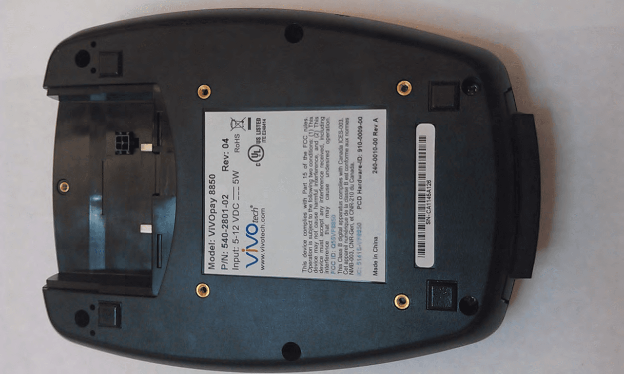 Wireless Card Reader - FCC ID Q55VP8850 - ViVOtech, Inc. (2)
