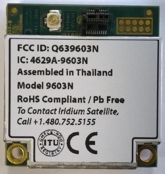 Short Burst Data Transceiver - FCC ID Q639603N - Iridium Satellite LLC
