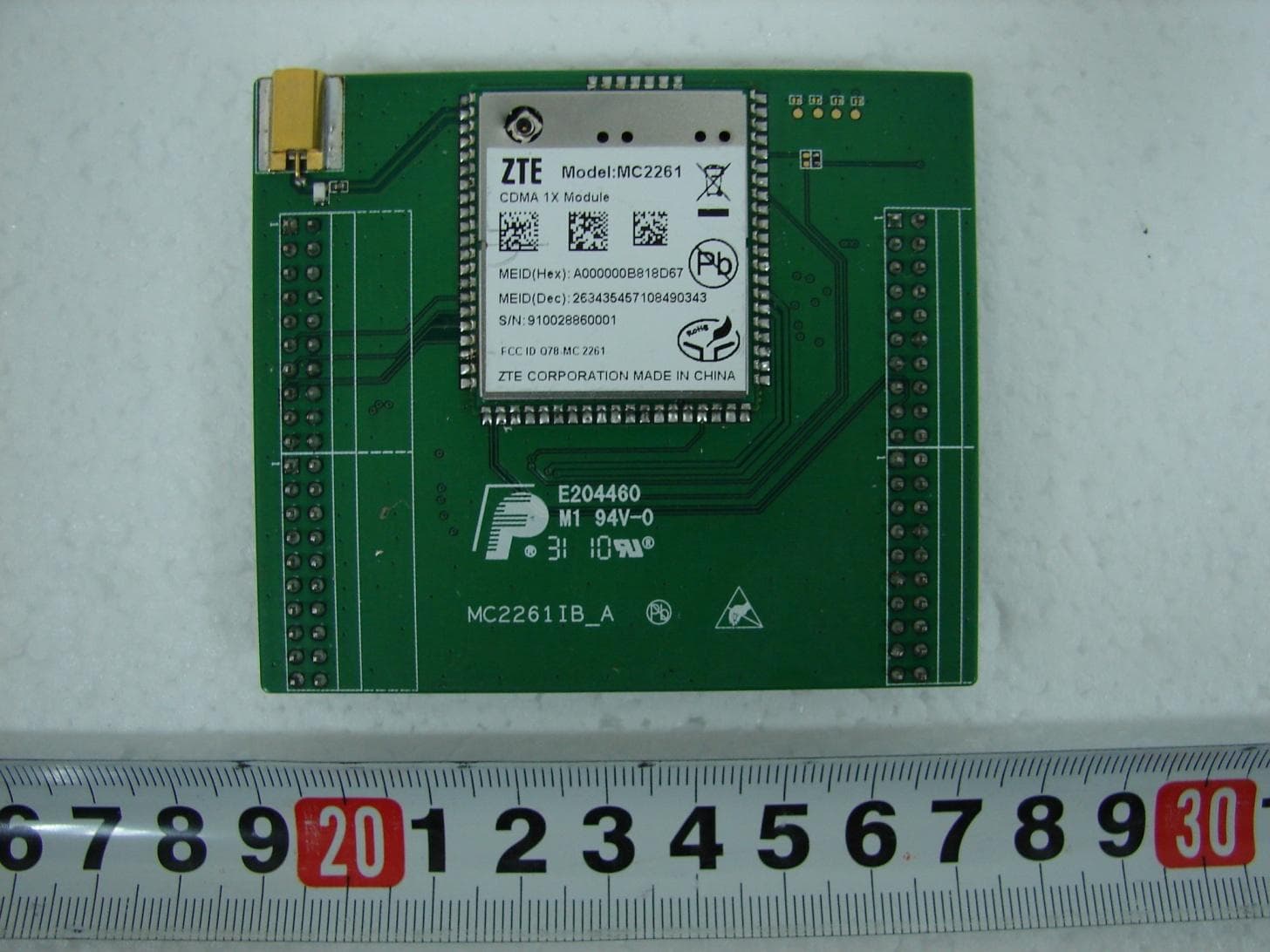 CDMA2000 1x Wireless data module - FCC ID Q78-MC2261 - ZTE Corporation (4)