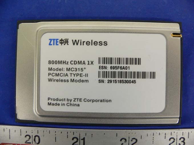 CDMA2000 1X PCMCIA Wireless Card - FCC ID Q78-MC315PLUS - ZTE Corporation (2)