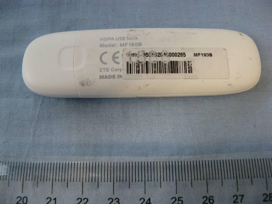 HSPA USB Stick - FCC ID Q78-MF190B - ZTE Corporation