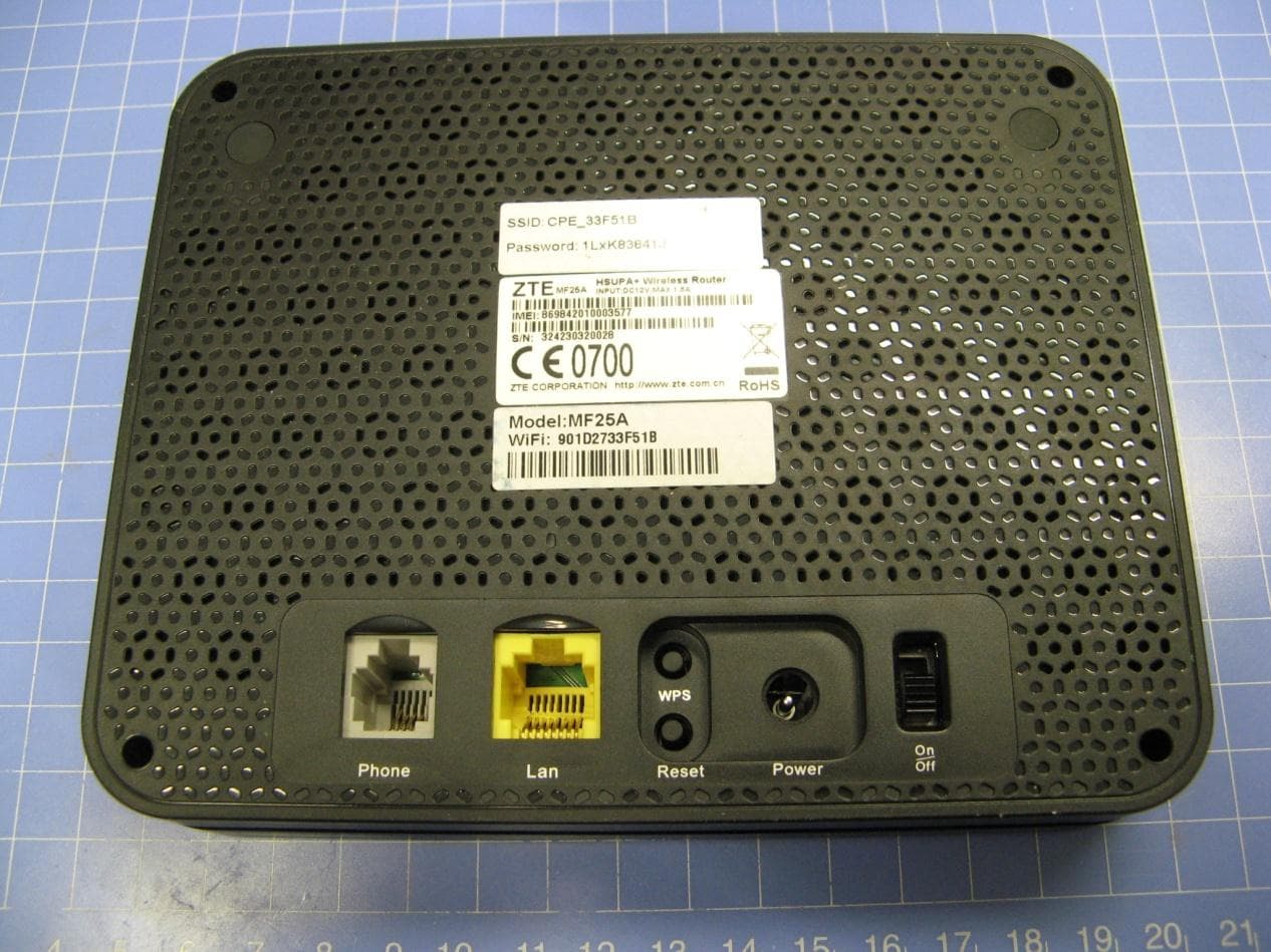 HSPA+ Wireless Router - FCC ID Q78-ZTEMF25A - ZTE Corporation