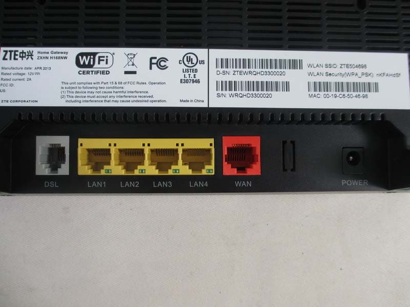 Home Gateway - FCC ID Q78-ZXHNH168NW - ZTE Corporation (2)
