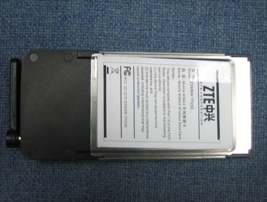 WiMax Wireless Data Card - FCC ID Q78-ZXMBW-TP25E - ZTE Corporation (2)
