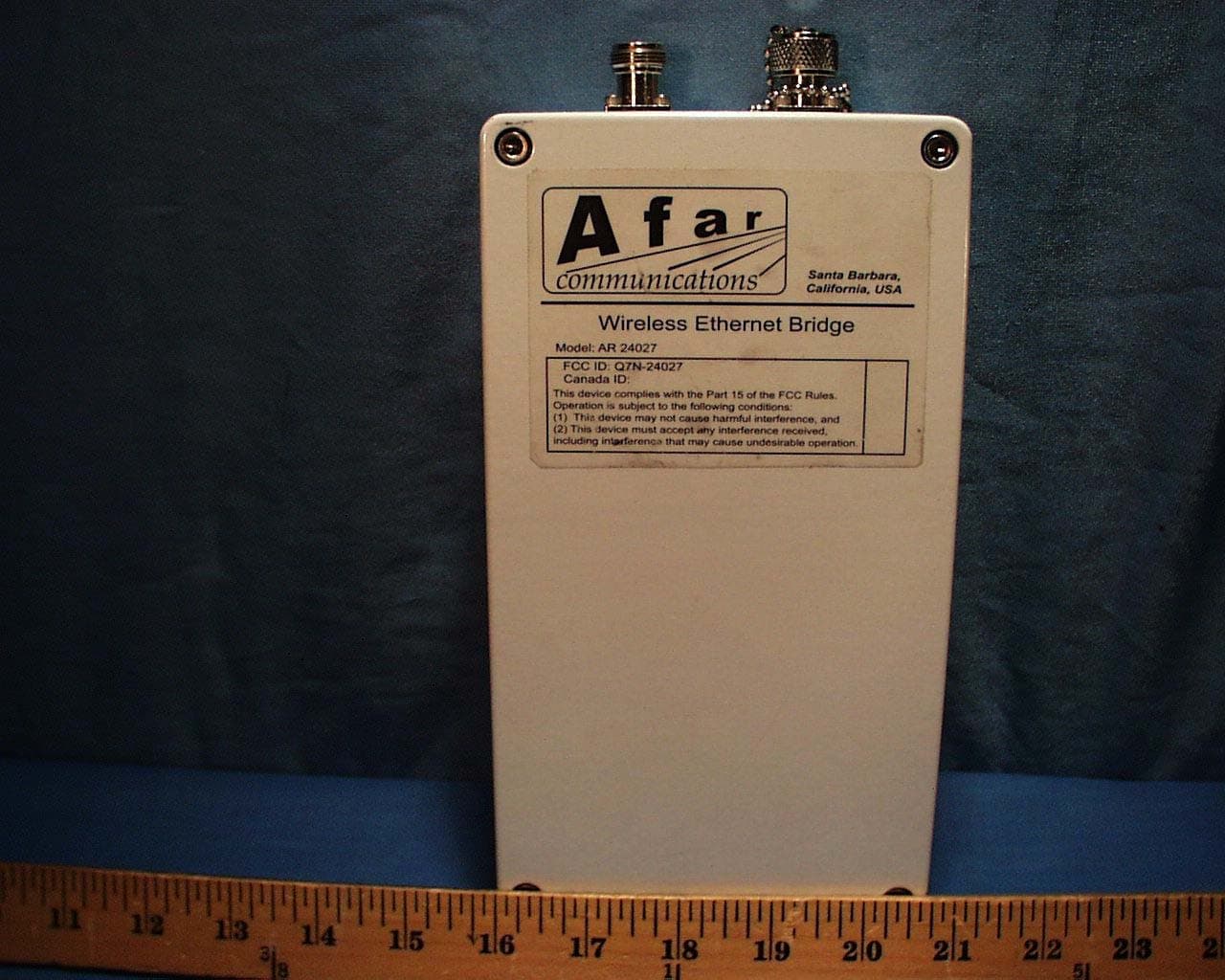 Wireless Ethernet Bridge - FCC ID Q7N-24027 - AFAR Communications, Inc