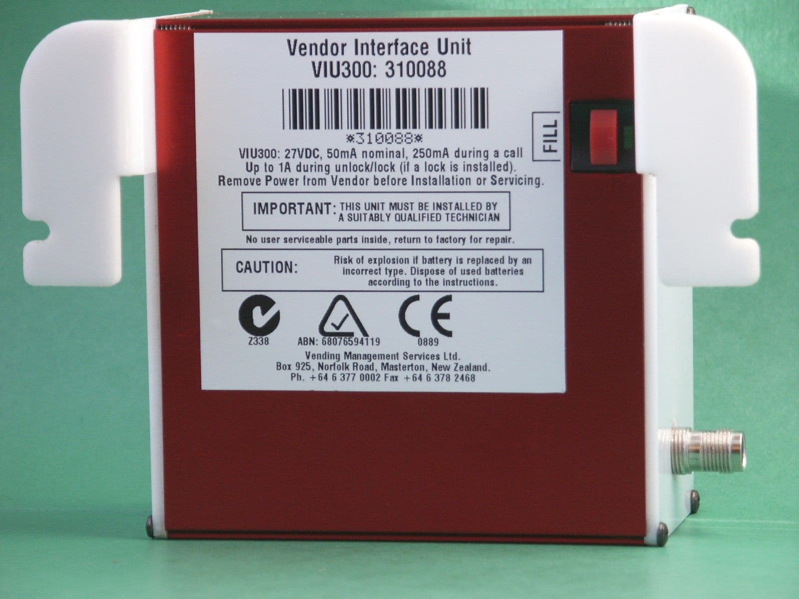 Vendor Interface Unit - FCC ID Q8OVIU300R1 - Vending Management Services Ltd