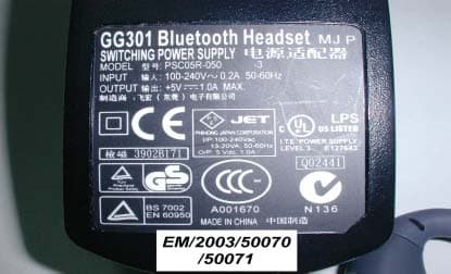 BLUETOOTH HEADSET - FCC ID Q9LGG301 - G.G. Telecom (2002) Incorporated