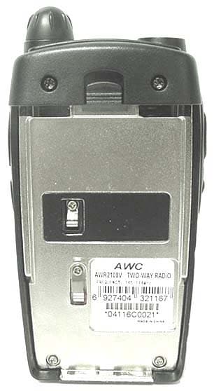 Portable FM VHF PTT Radio Transceiver - FCC ID Q9S02042108V - Northfield Telecommunications, Inc. d/b/a Advanced Wireless Communications