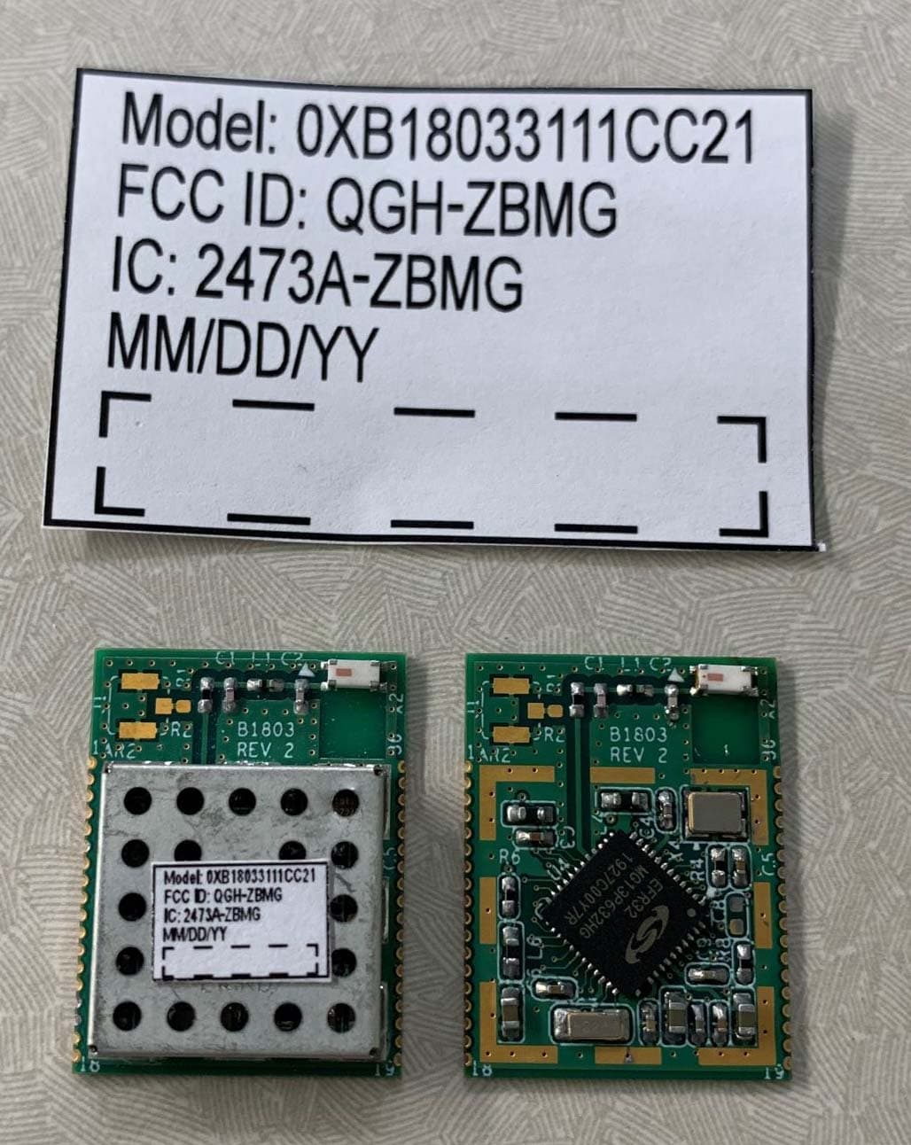 0XB1803 Module - FCC ID QGH-ZBMG - Leviton Manufacturing Co., Inc. (2)