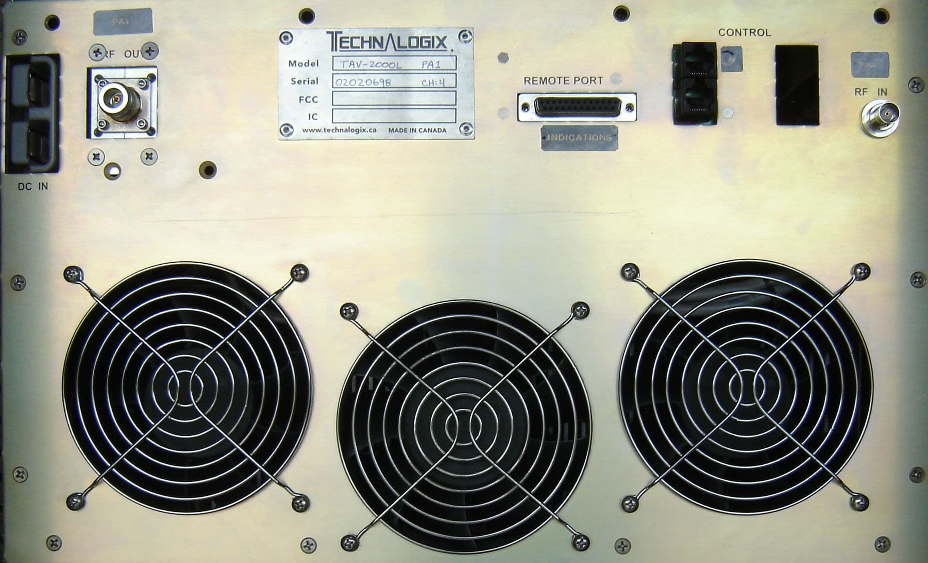 VHF Television Broadcast Transmitter - FCC ID QH5TAV2000L - Technalogix, Ltd. (3)