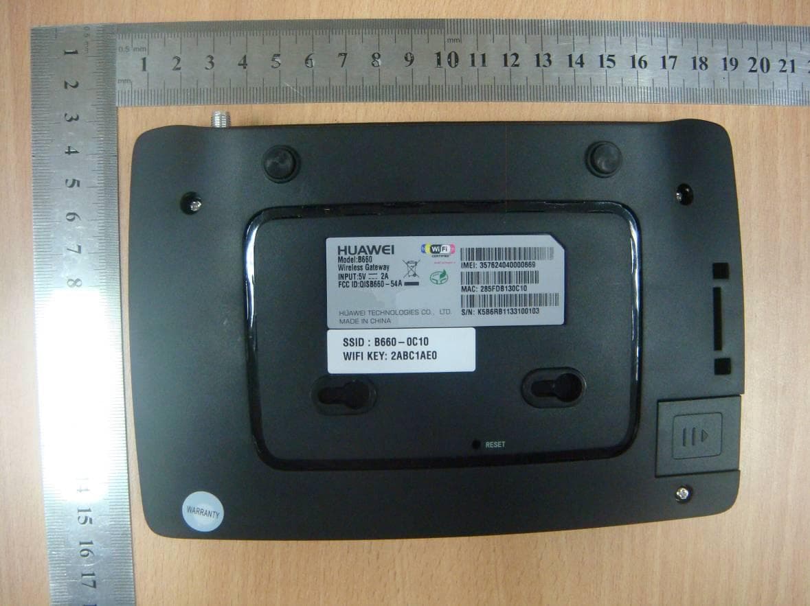 US PCS Licensed Transmitter - FCC ID QISB660-54A - Huawei Technologies Co.,Ltd