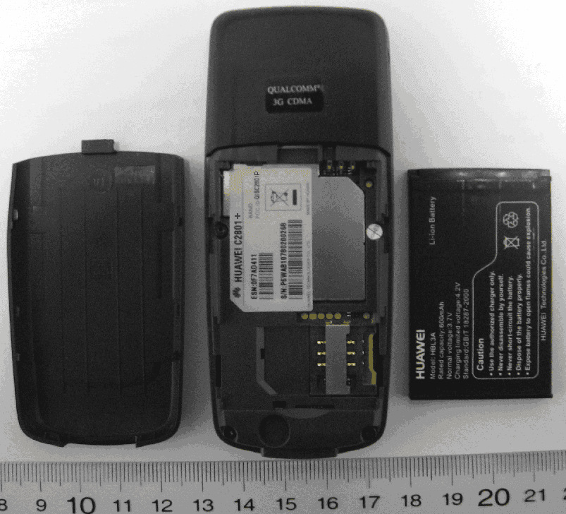 CDmA 1x Mobile Phone - FCC ID QISC2801P - Huawei Technologies Co.,Ltd