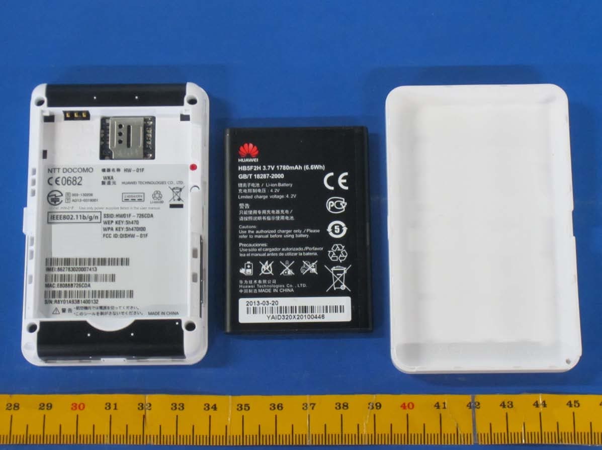 Mobile WiFi - FCC ID QISHW-01F - Huawei Technologies Co.,Ltd