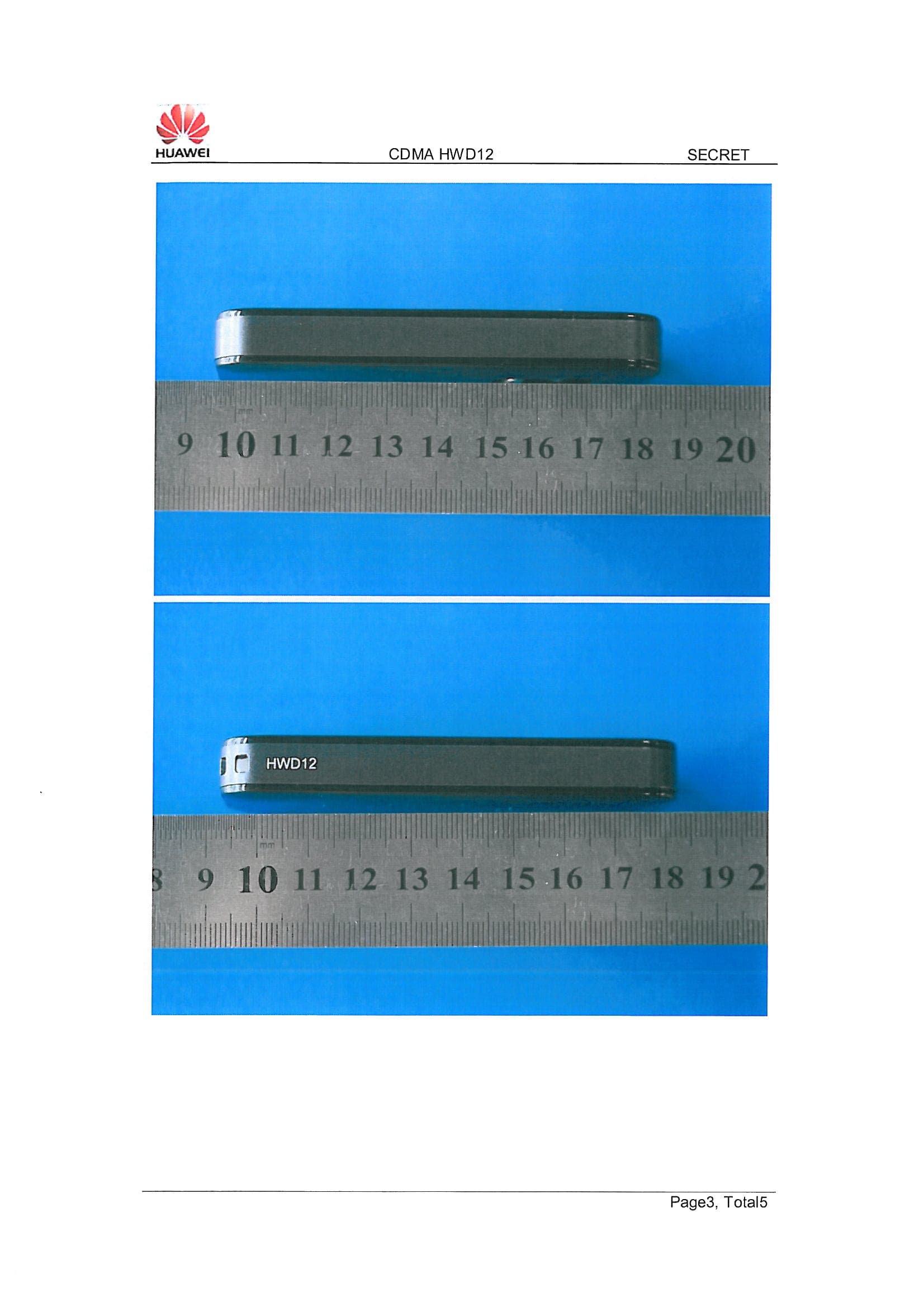 Mobile Cellular Device with GSM/GPRS/EDGE 850/1900, WCDMA/HSPA/DC-HSPA FDD II/V, CDMA EVDO BC0 - FCC ID QISHWD12 - Huawei Technologies Co.,Ltd (3)