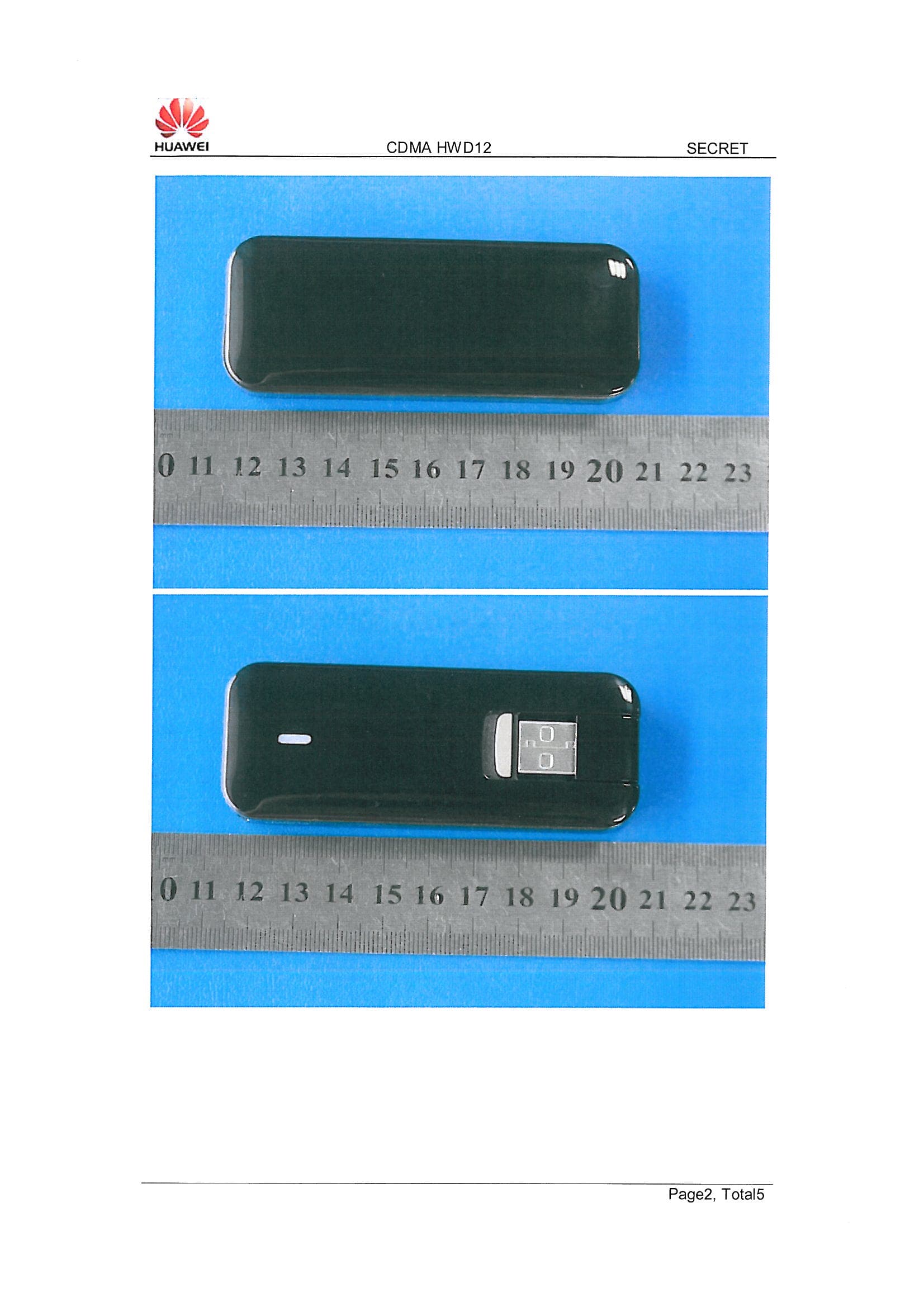 Mobile Cellular Device with GSM/GPRS/EDGE 850/1900, WCDMA/HSPA/DC-HSPA FDD II/V, CDMA EVDO BC0 - FCC ID QISHWD12 - Huawei Technologies Co.,Ltd