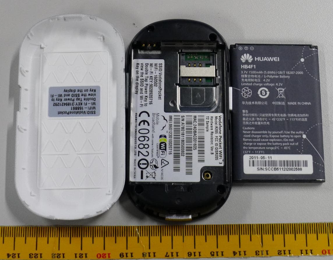 Vodafone Mobile Wi-Fi - FCC ID QISR205 - Huawei Technologies Co.,Ltd
