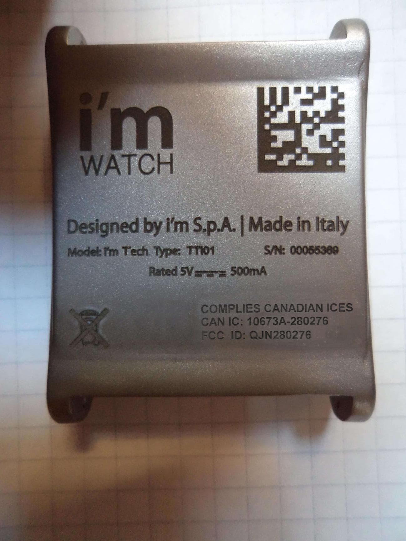 Digital Watch based on Android Operating System with Bluetooth - FCC ID QJN280276 - I'm S.p.A. (2)