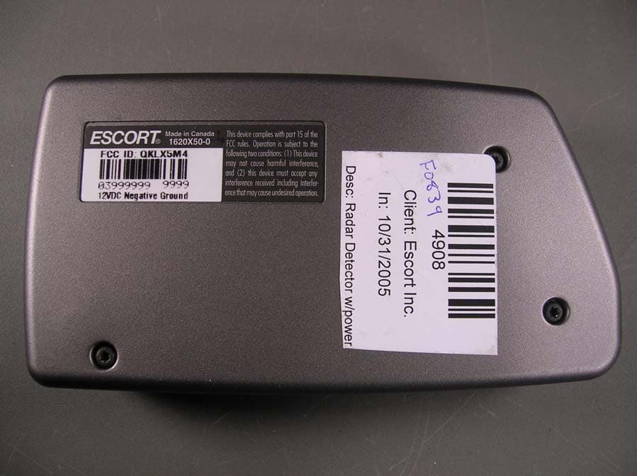 Radar Detector - FCC ID QKLX5M4 - Escort Incorporated (2)