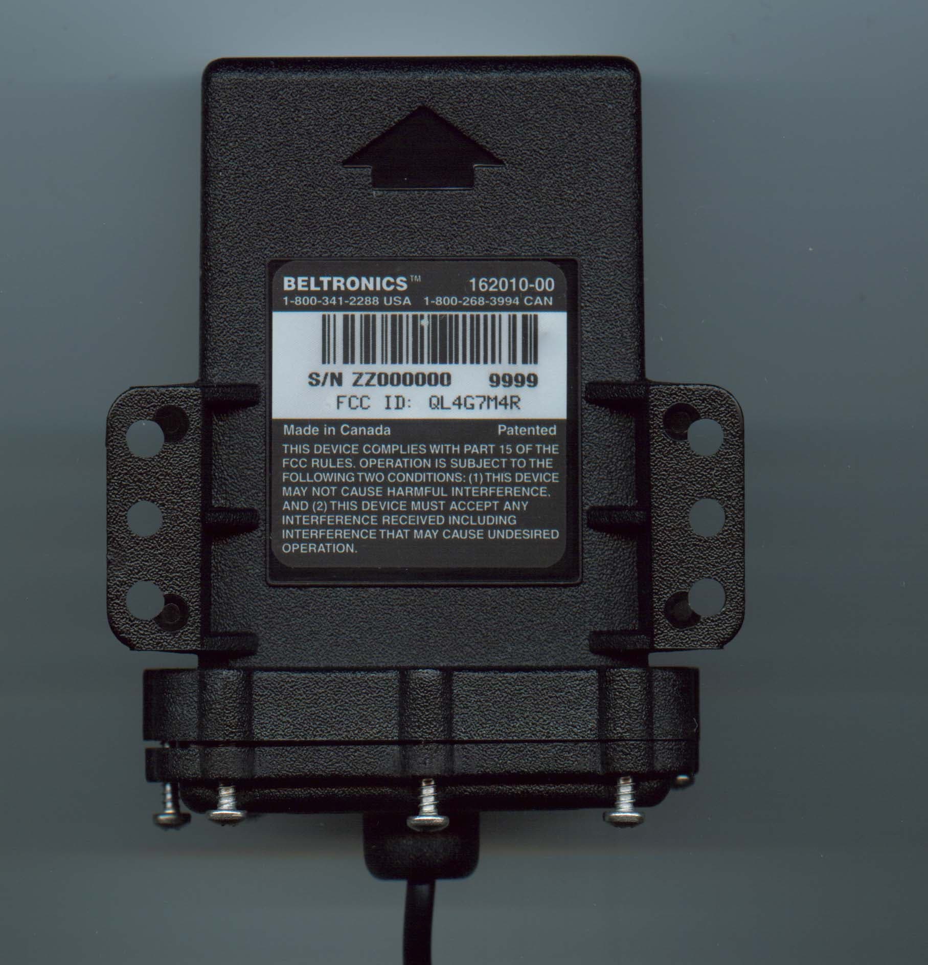 Radar Detector - FCC ID QL4G7M4R - Beltronics USA Inc