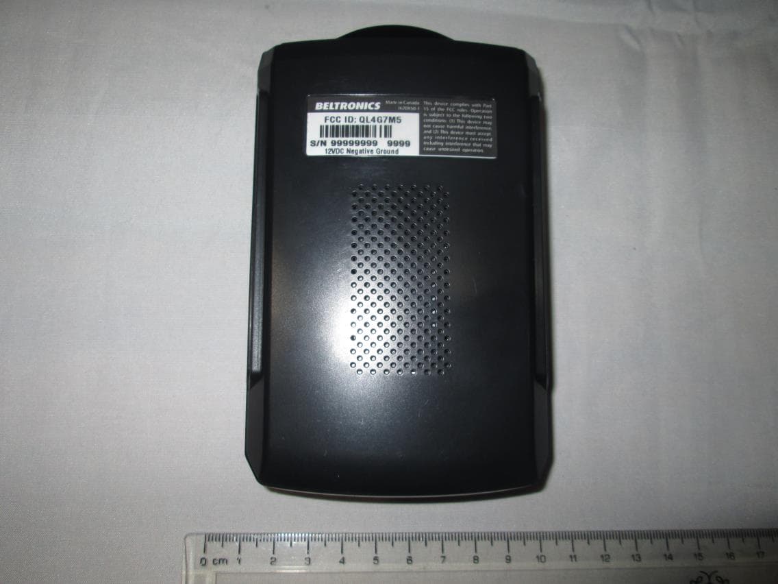 Radar Detector - FCC ID QL4G7M5 - Beltronics USA Inc (5)