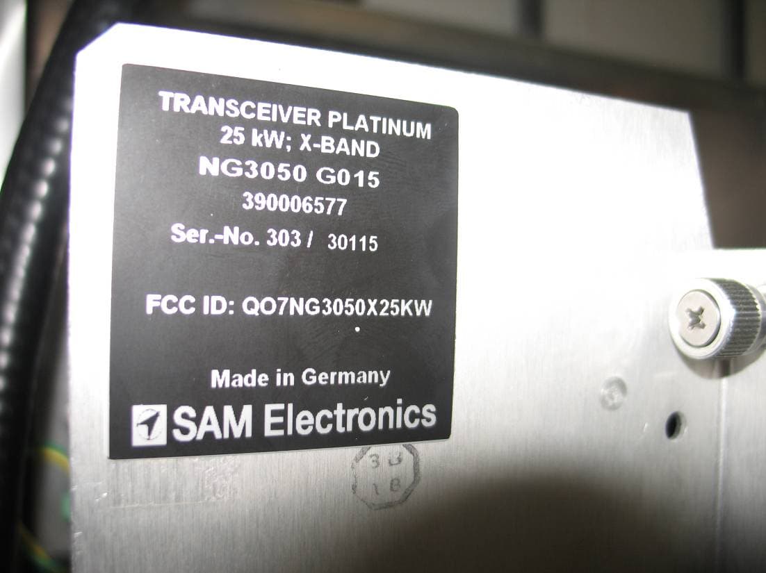 RADARPILOT Platinum - FCC ID QO7NG3050X25KW - SAM Electronics GmbH