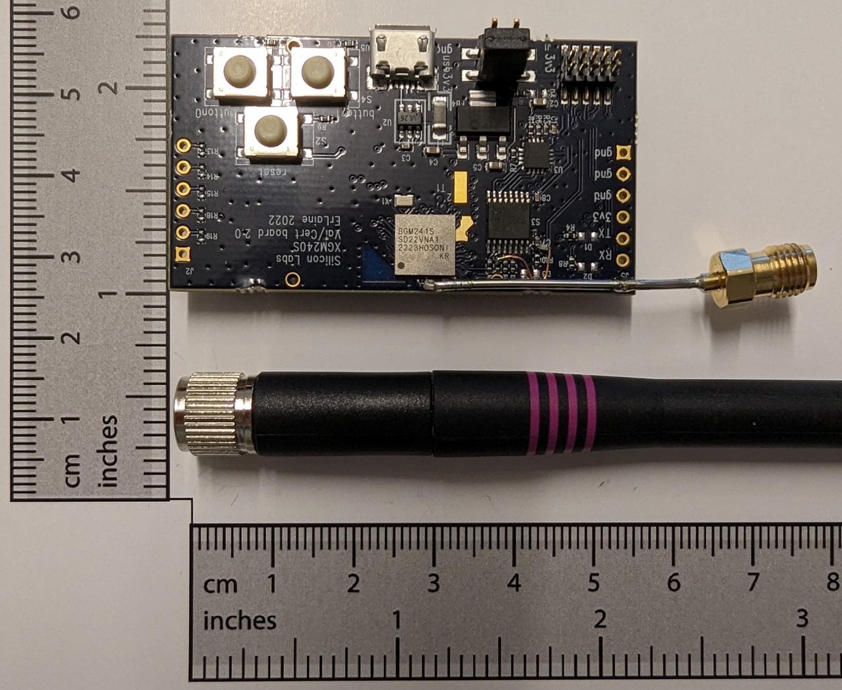 Bluetooth Low Energy wireless radio module with Channel Sounding - FCC ID QOQ-GM241S - Silicon Laboratories Finland Oy