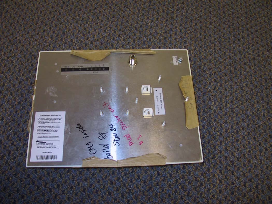 Wireless Networking Device - FCC ID QRF-24DTS-CM9 - Tranzeo Wireless Technologies, Inc (1)