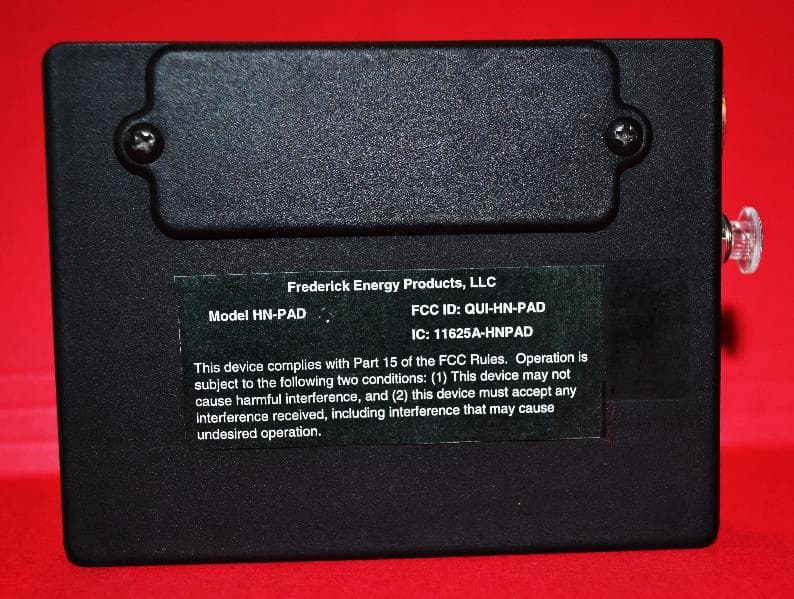 Personal Alarm Device (PAD) - FCC ID QUI-HN-PAD - Frederick Energy Products LLC