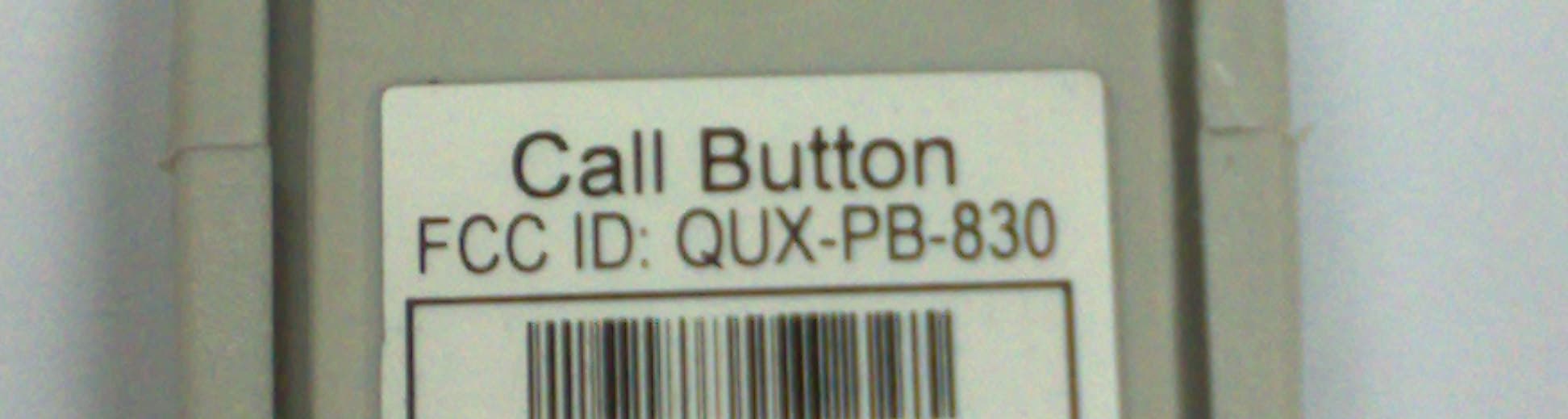 Emergency Call Button and Pull Tag - FCC ID QUX-PB-830 - Attenti (2)